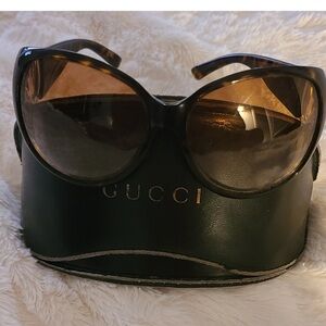 authentic, oversized Gucci Horsebit sunglasses, likely a vintage model GG 2942/S